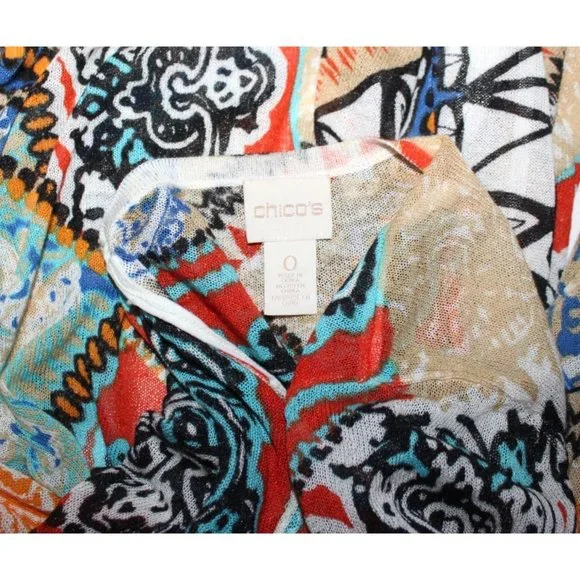 CHICO'S Women's Cardigan Wrap Sweater Size 0 S - Picture 3 of 3